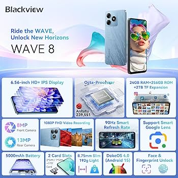 【美品】ほぼ未使用　Blackview WAVE 8 128GB ライトブルー Blackview WAVE 8』レビュー、1万円台で充実のパッケージ内容